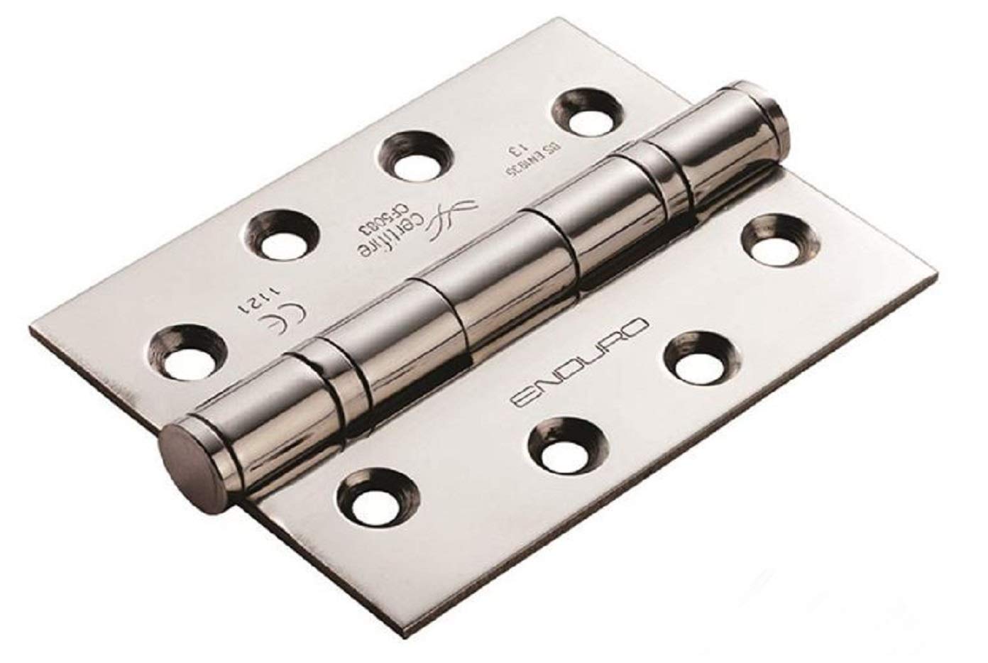 Enduro Grade 13 Ball Bearing Hinge 102 x 76 x 3mm - [SOLD AS A PAIR] + Screws (Polished Stainless Steel)
