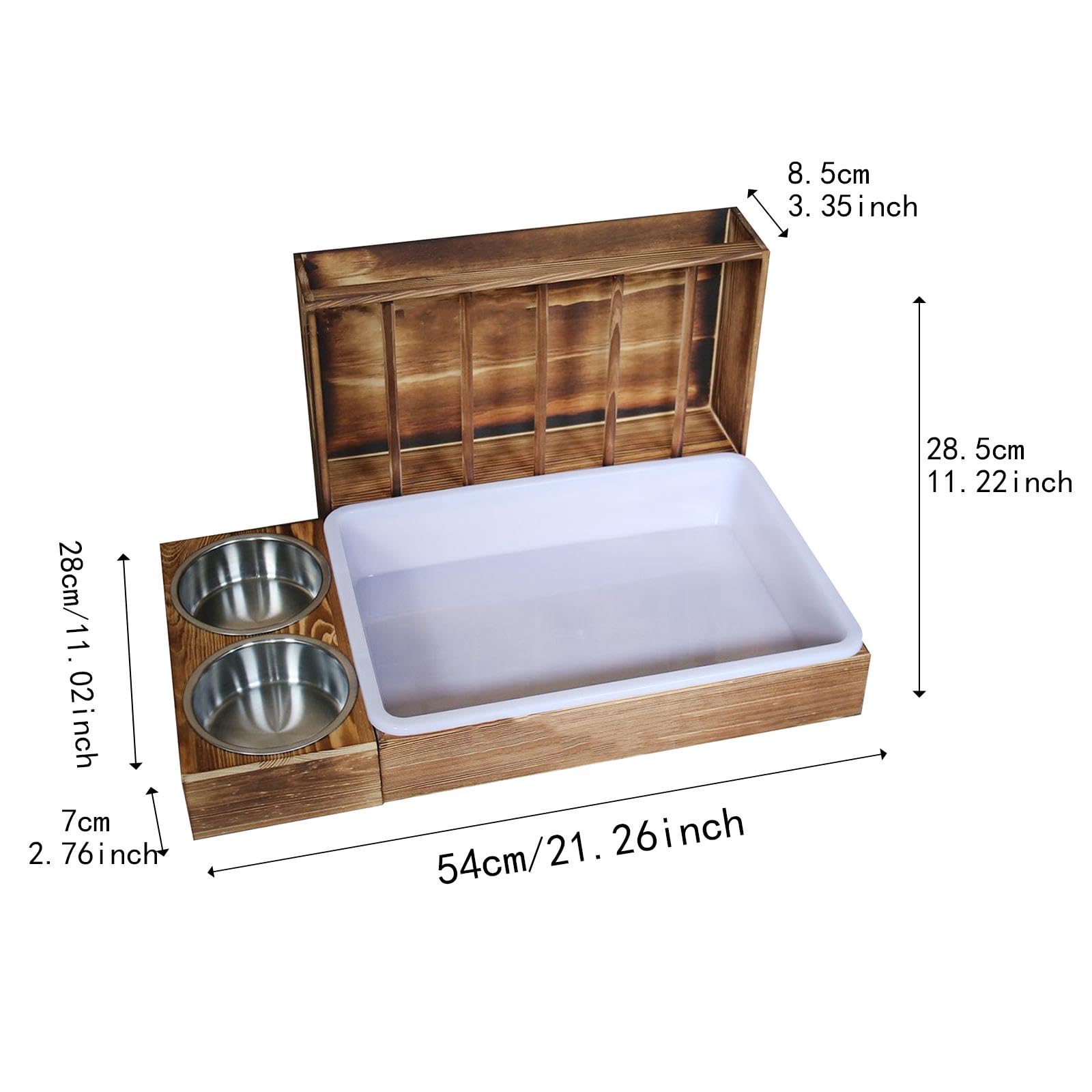 Futter Und Streuspender Aus Holz für Kaninchen, Käfigzubehör, Futterspender für Hamster, Zubehör für Kleintiere