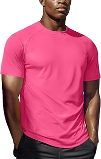 Workout Shirts for Men Quick Dry, Moisture Wicking Athletic T-Shirts for Gym Running Sports Exercise