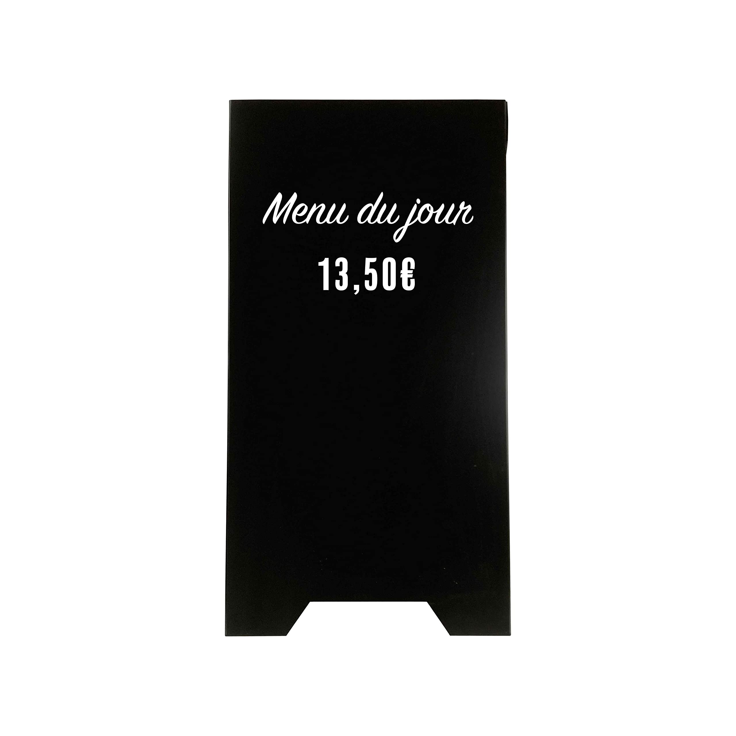 Chevalet stop trottoir plastique noir dimensions 100 x 55 cm - Fabrication Française