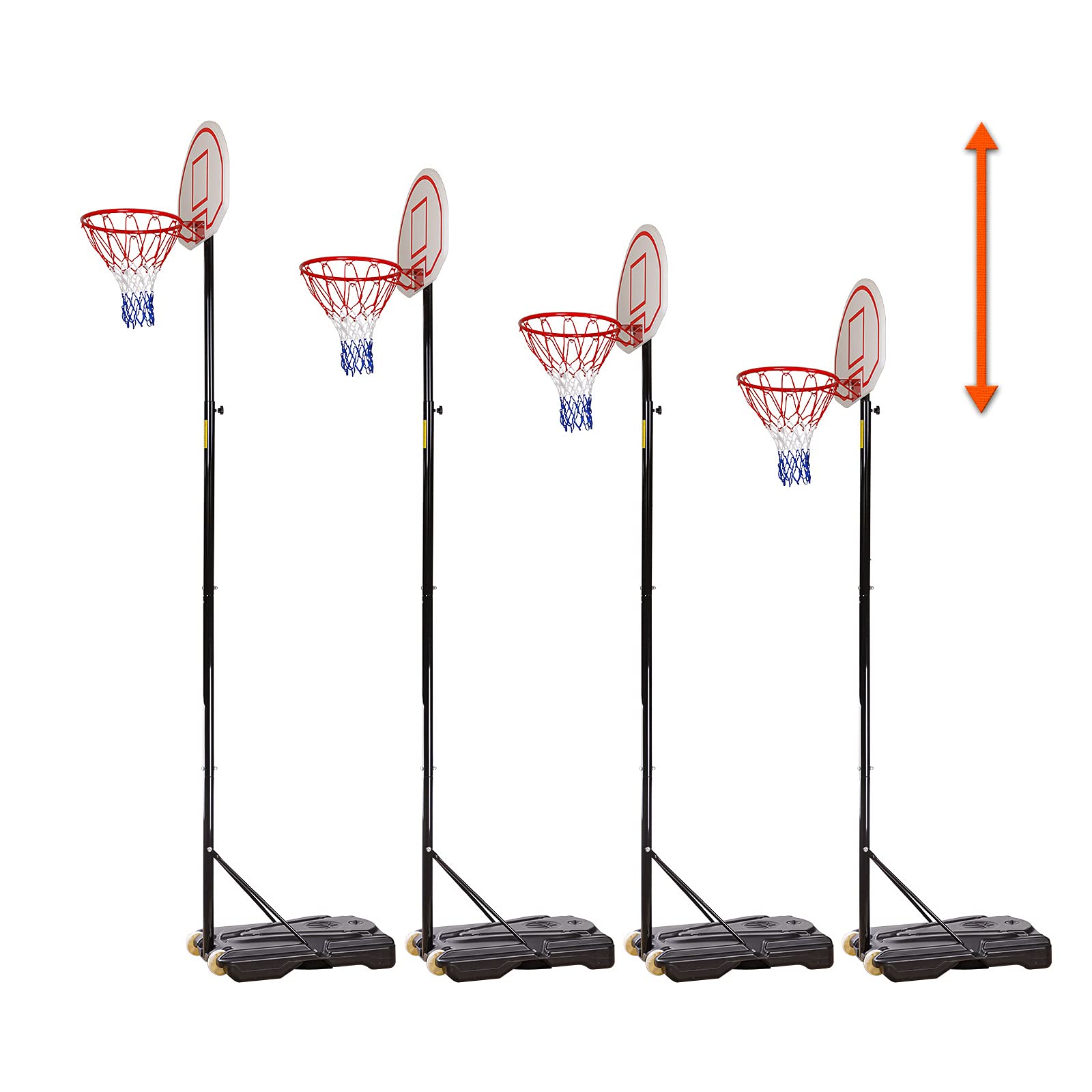 Basketballkorb Basketballständer Basketballring Basketball ausziehbar bis 305 cm