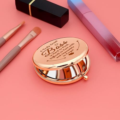 Miniatura 2 de Paquete de 2 regalos de jefe para mujer, gerente de oficina, espejo personal, regalos de retiro, regalos de jubilación para jefa, mujer,