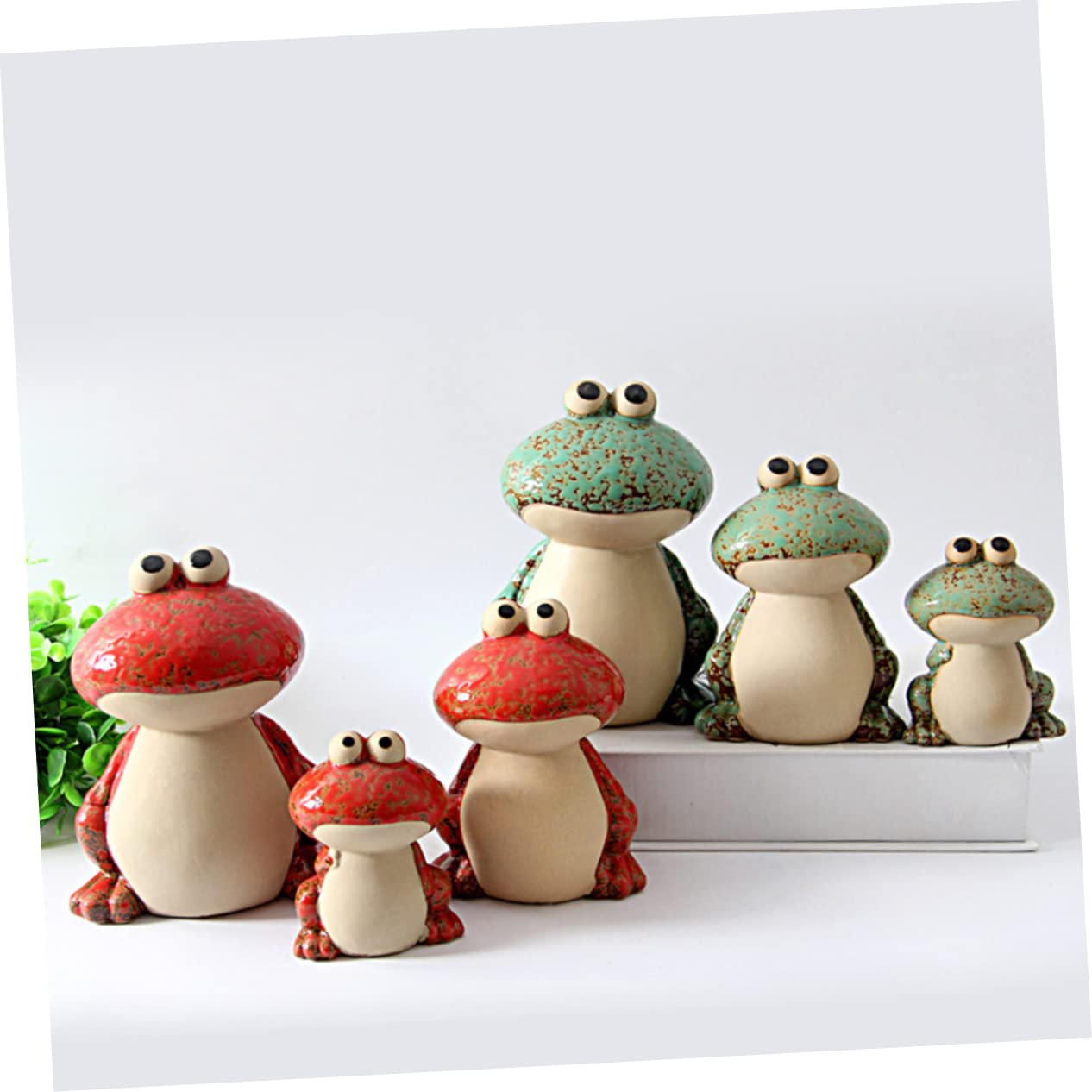 1satz Miniatur Frosch Figuren Teiliges Und Wohnaccessoires Lustige Familie Von Fröschen Für Geburtstage Und Frühlingsdeko