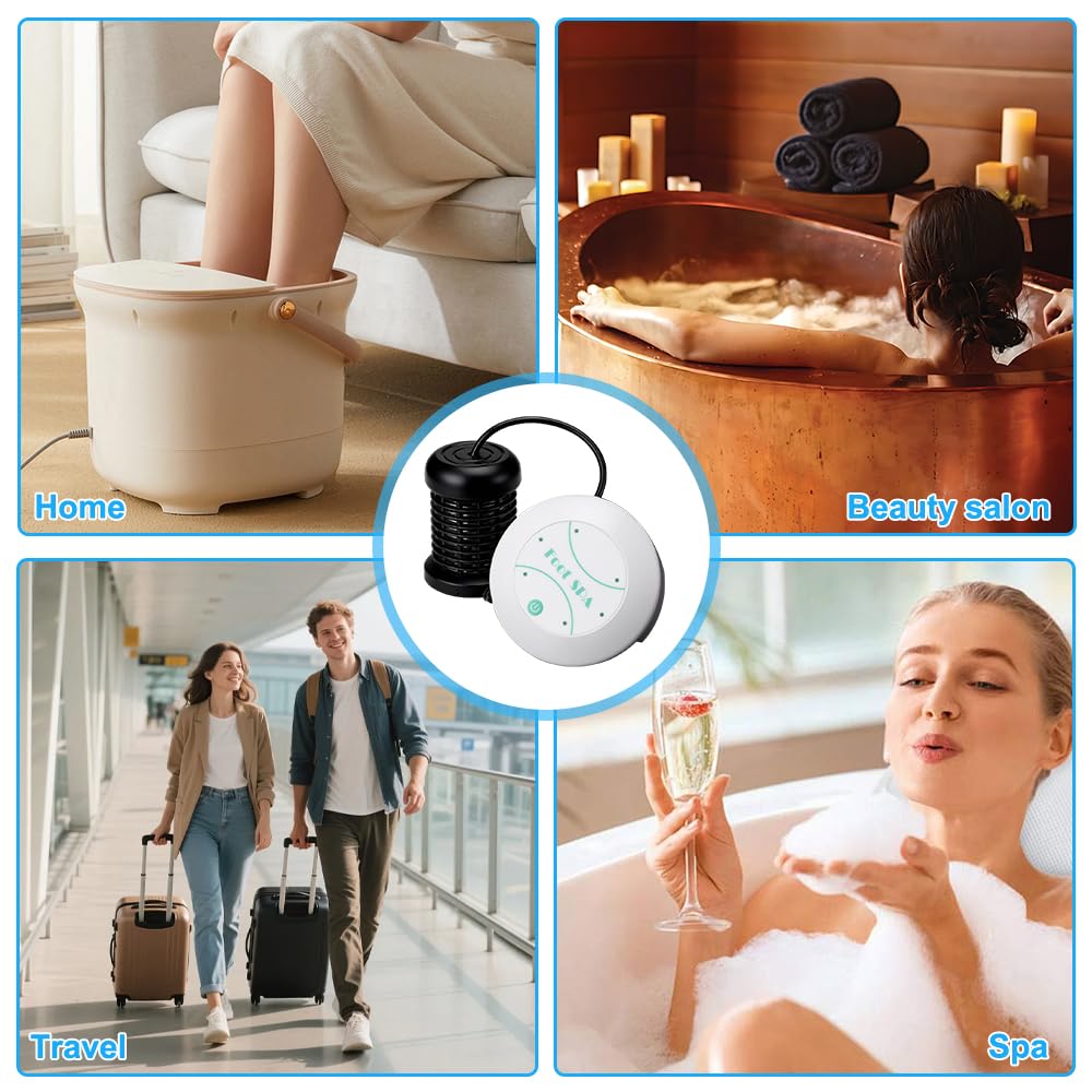 Desintoxicación de iones para pies, baño de pies de iones desintoxicación, baño de pies iónico para desintoxicar, pies de desintoxicación, spa portátil para uso doméstico (sin platilla)