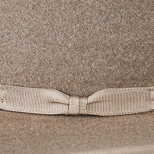 7X Ash/Natural Bound Edge Open Crown 4-1/2" Brim Natural Band Felt Cowboy Hat3