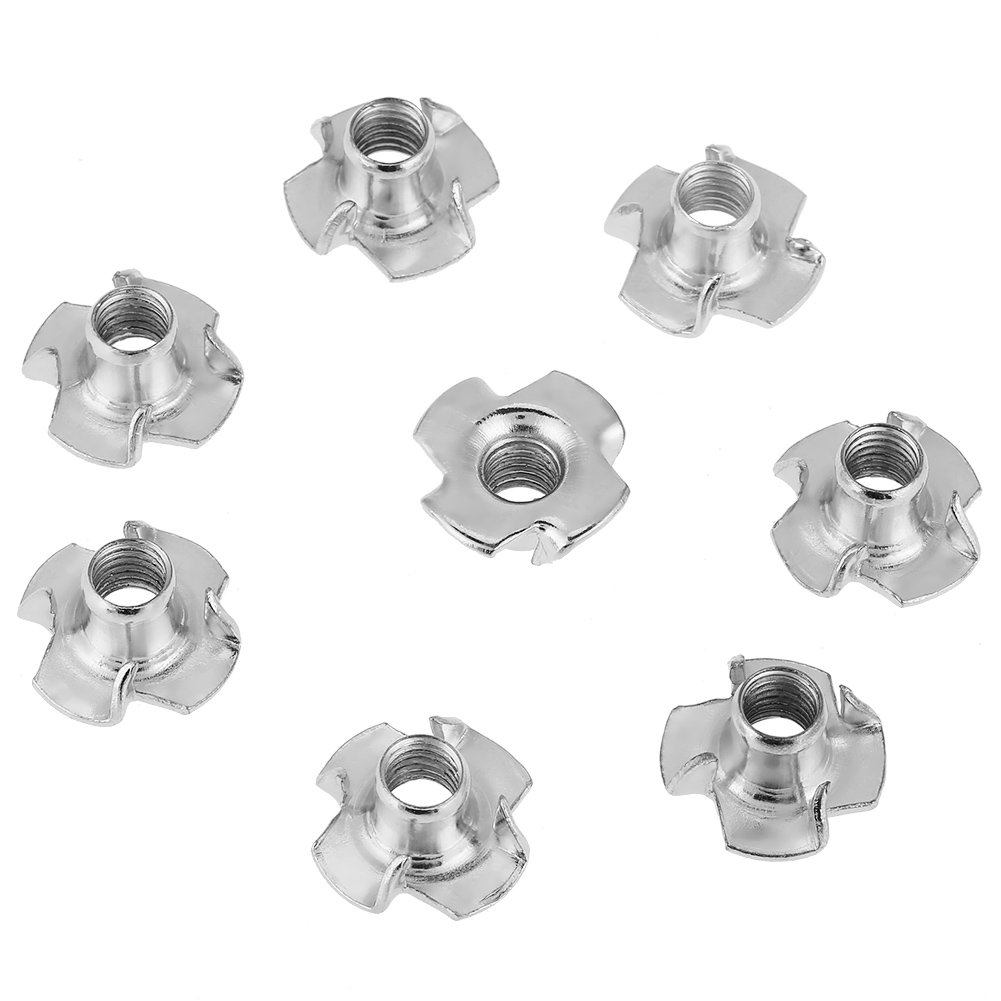 Produktbild von M6 Vierkant-T-Muttern – Unverlierbare Gewindeeinsätze Für Holzmöbel – Verzinkt – GWR Fasteners