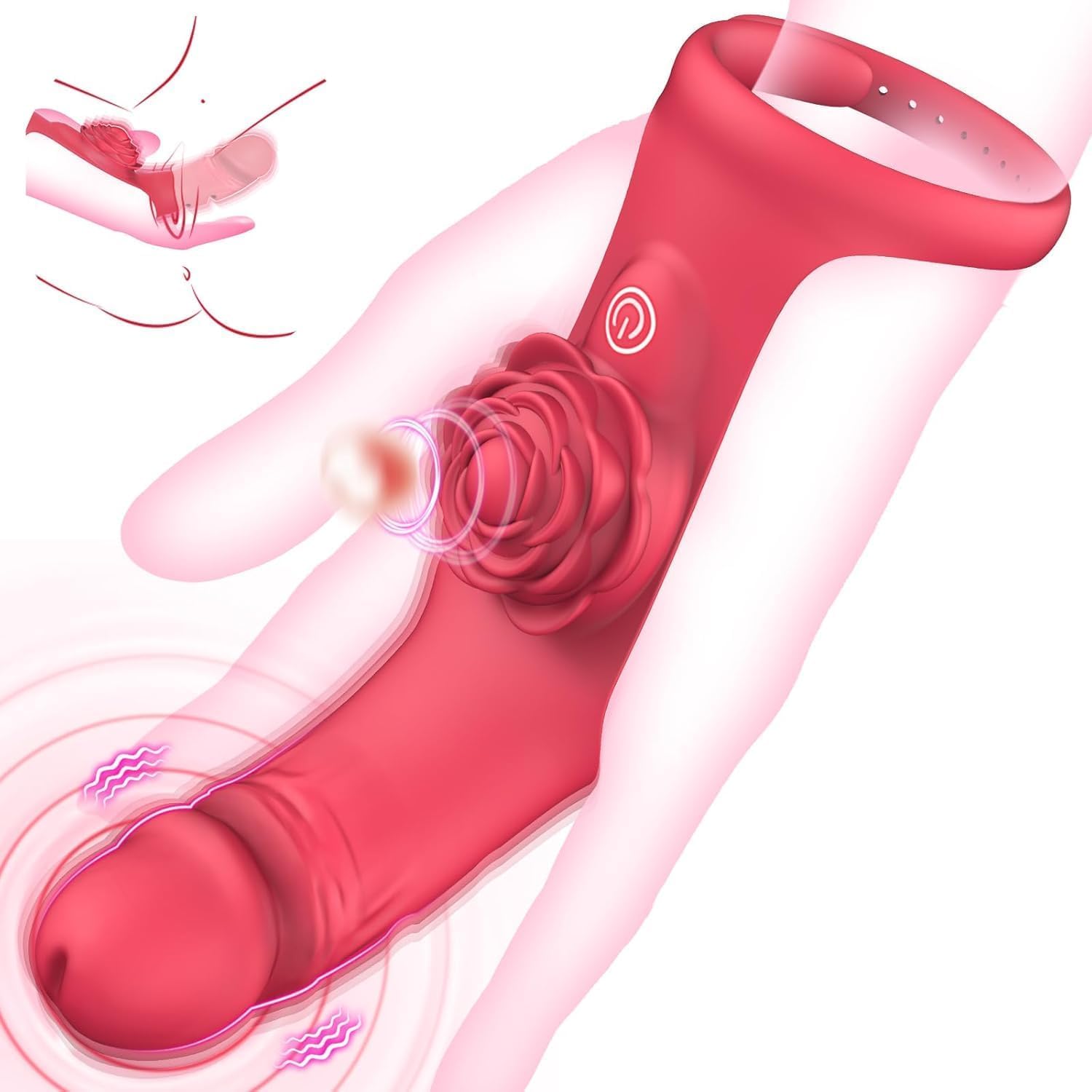 Vībràdør Del Dedo Realista Ŝilićonạ, Vîbràdőr Púnto Ġ de Dedo para Mujer Ẹstīmulåcióņ de la Vaĝiňà, Finger Juĝuěteș Ŝexūalès para Mujer Màsťurbaçion 9 Modos, Silicona 100% Impermeable, Carga USB