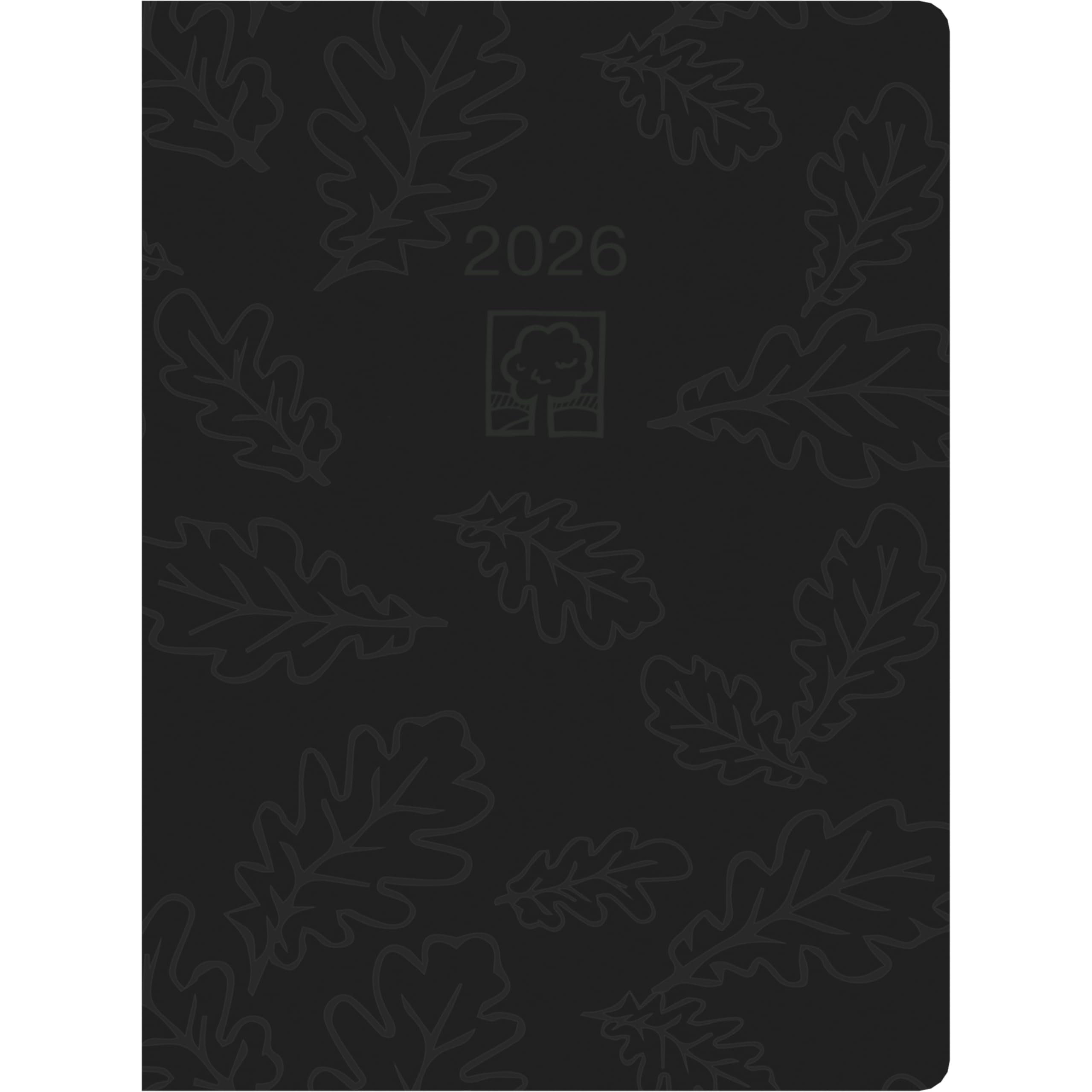 Zettler Taschenkalender 1T/1S anthrazit Blauer Engel 2026 – Timer 10 × 14 cm, 1 Tag pro Seite, Recyclingpapier, nachhaltig zertifiziert
