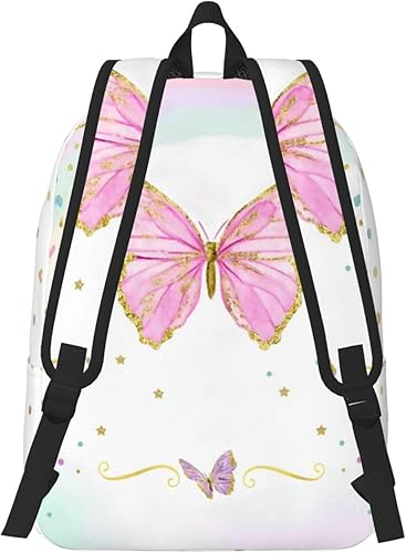 Miniatura 3 de Mochila personalizada para niñas y niños, mochilas personalizadas con nombre para niños, mochila escolar personalizada para viajes, Mariposa,