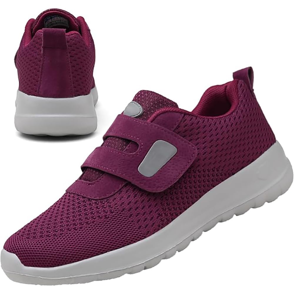 Zapatos para Diabéticos Calzado Ortopédico Ajustable Y para Caminar Zapatillas De Ancho Especial Fáciles De Poner Ligeras Y Antideslizantes Calzado Casual con Plantilla De Espuma