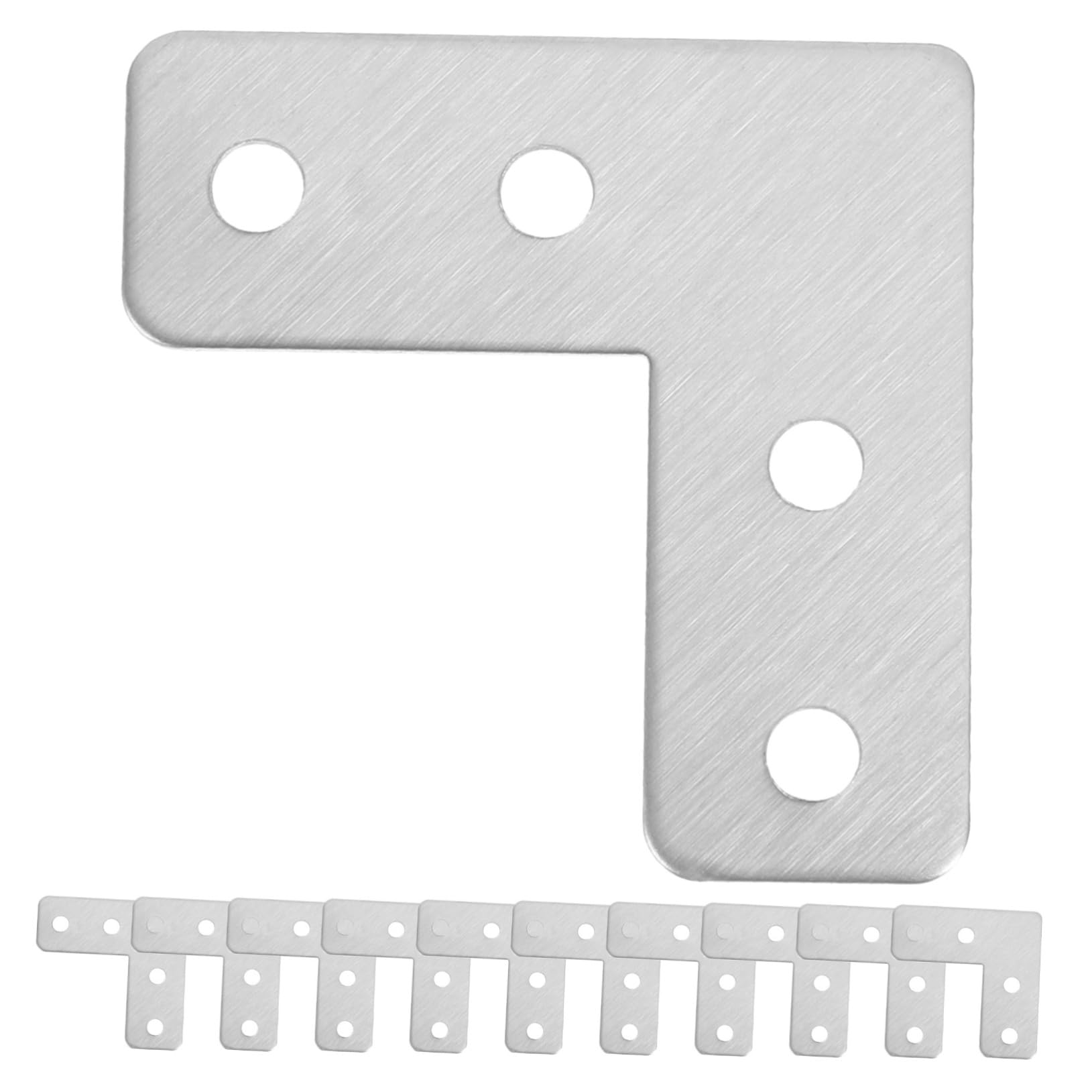 Balacoo 40pcs Stainless Steel l Brackets for Furniture Parts Cabinet Clamping Heavy Duty l Shaped Brackets