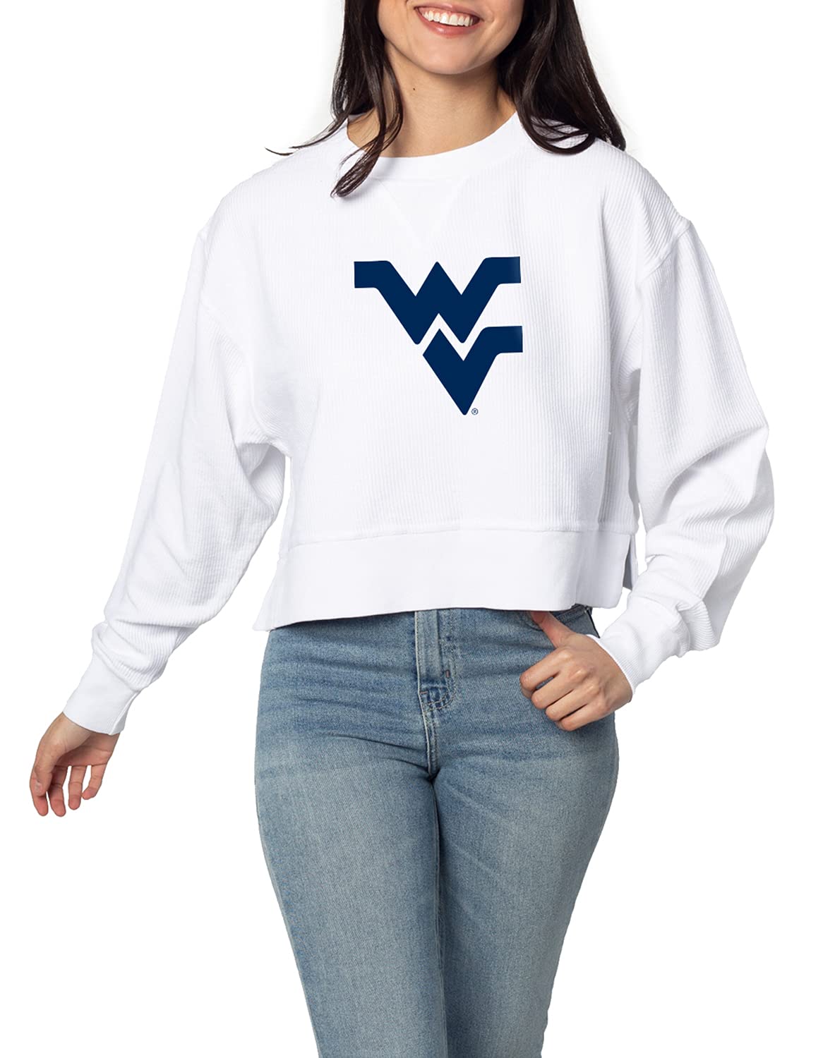 chicka-d NCAA womens Corded Boxy Pullover