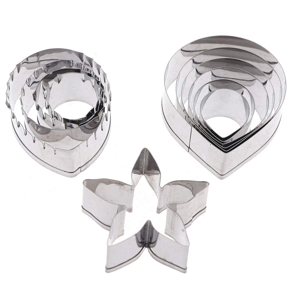 Pack of 11 Cookie Cutters Rose Shape Cookie Mold Cake Decorating Gumpaste Flowers Baking Gadgets Gifts for Baking Lovers Big Man Cookie Cutter