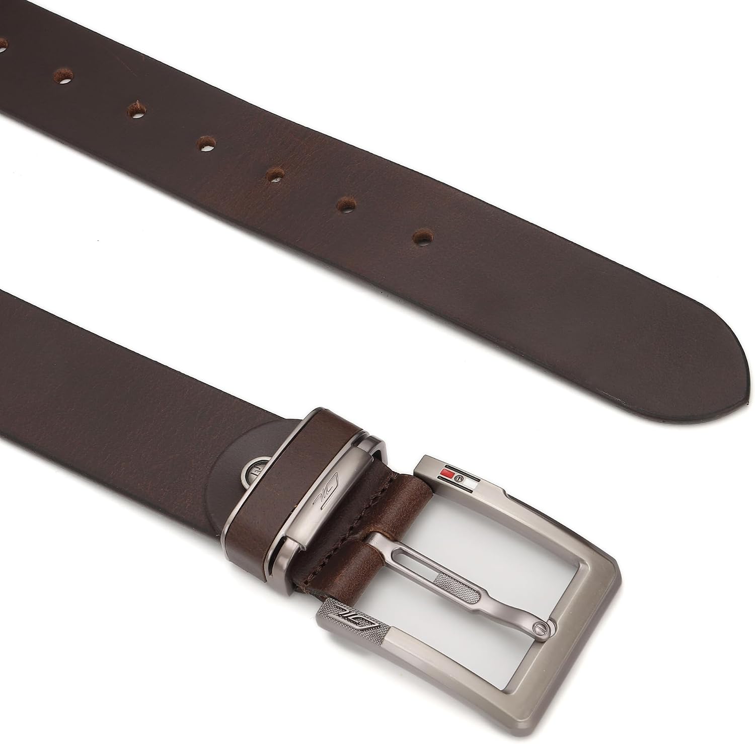 GIL Genuine Leather Full Grain Premium Heavy Duty Pin Buckle Casual Belt For Men 40mm, Oil Pull Up,Black and Brown color
