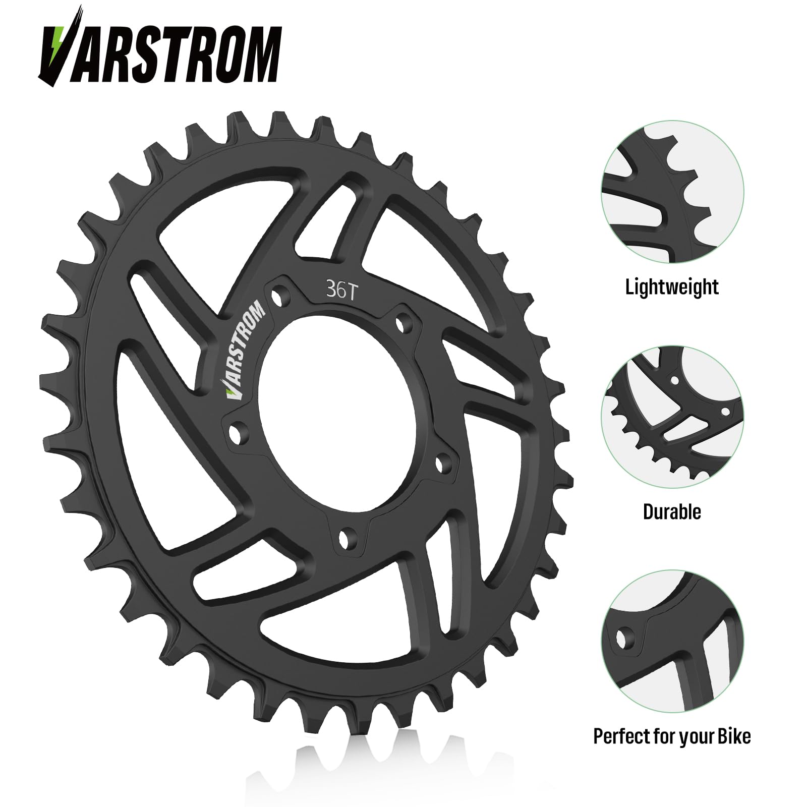 Plateau 36T ou 42T pour Moteurs BBS01B 250W et BBS02B, Plateau de Chaîne de Vélo pour Bafang M215 M315 Mid Drive Kit Conversion Vélo Électrique, Chainring 36T