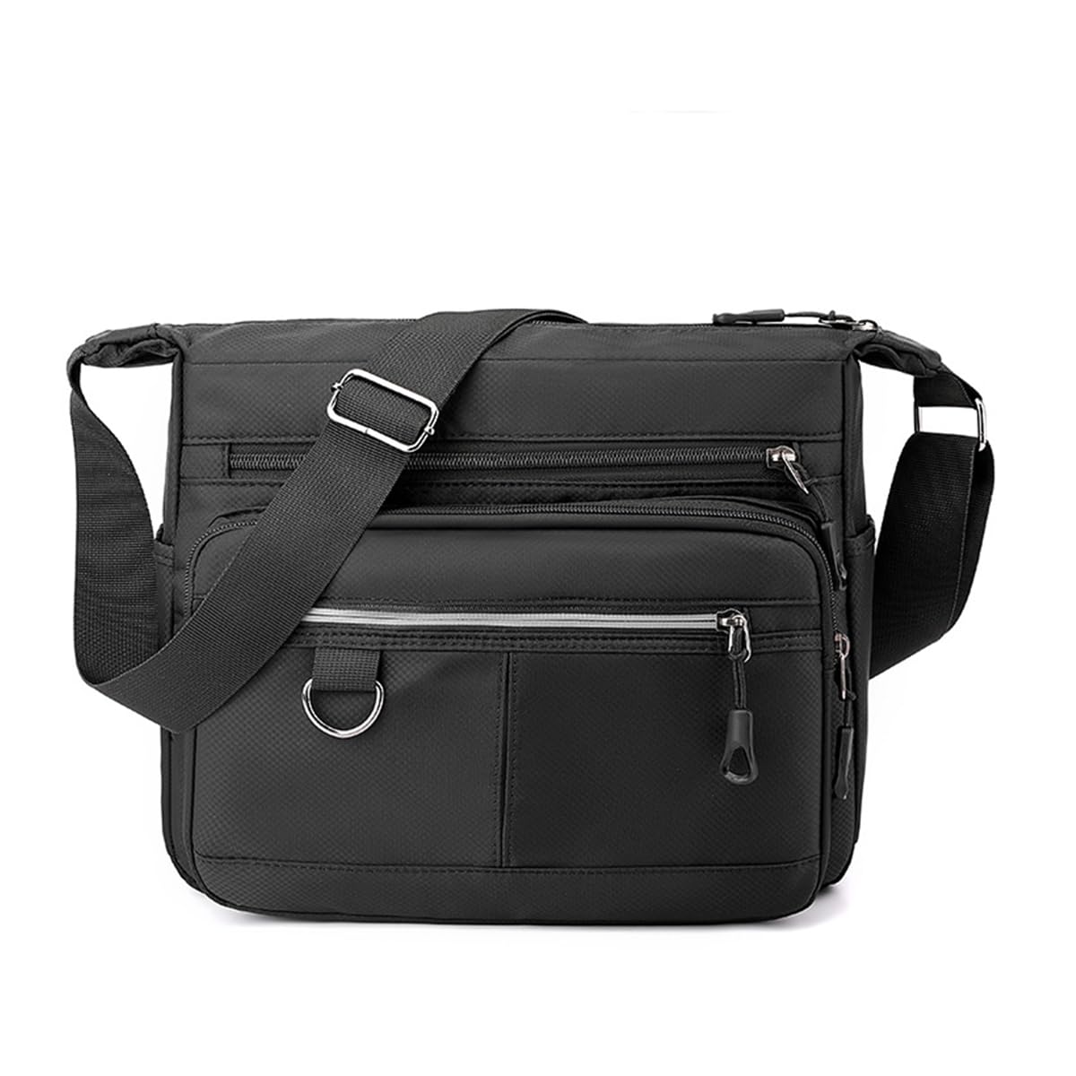 Sunwel FashionLightweight Small Messenger Bag Black Canvas Crossbody Bag for Men Satchel Travel Shoulder Purse