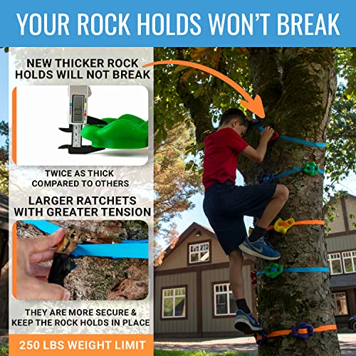 image for Hyponix Sporting Hyponix Ninja Tree Climbing Kit – 16 Rock Climbing 