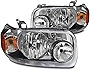 ZMAUTOPARTS Replacement Chrome Headlights Headlamps For 2005-2007 Ford Escape