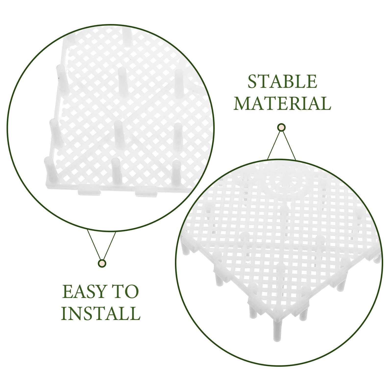 Homoyoyo Lot de 20 Plaques de Filtre de Fond D'aquarium en Plastique Blanc, Facile à Installer et Entretien Simple pour Accessoires de Filtration sous-Gravier