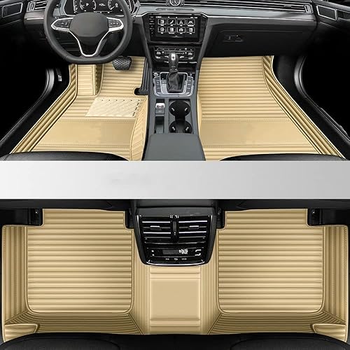 Miniatura 8 de VOZAR Tapetes de piso para el 95 % de los autos, personalizables, de cuero, de lujo, protección para todo tipo de clima, forros para todo el