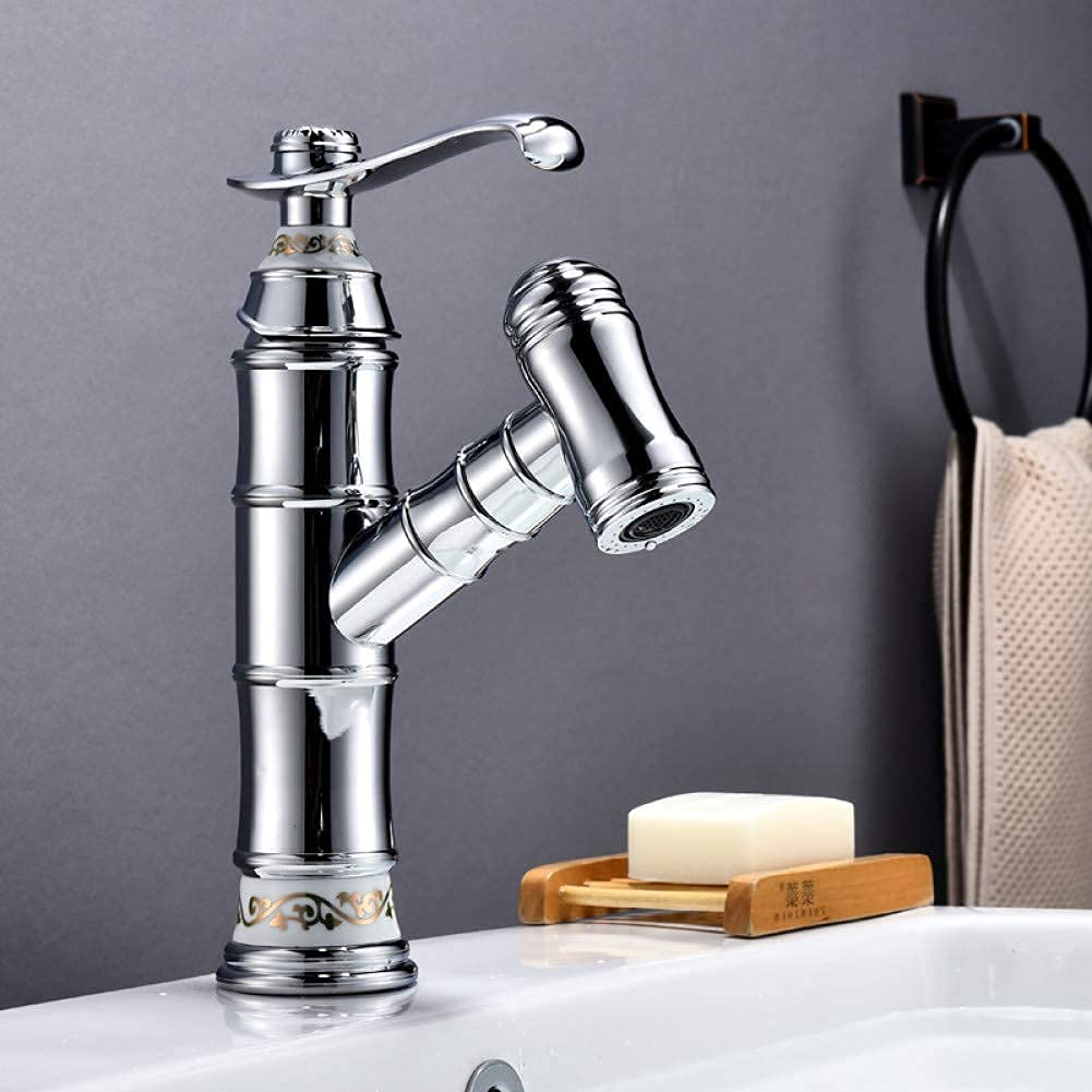 Robinet de lavabo rétractable éliminant les éclaboussures de salle de bain