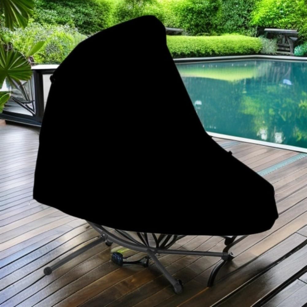 wasserdichte Abdeckung für Hängeliege 420D Oxford-Gewebe mit verstellbaren Riemen, Winddicht für Gartenmöbelschutz, 185 x 117 x 198 cm