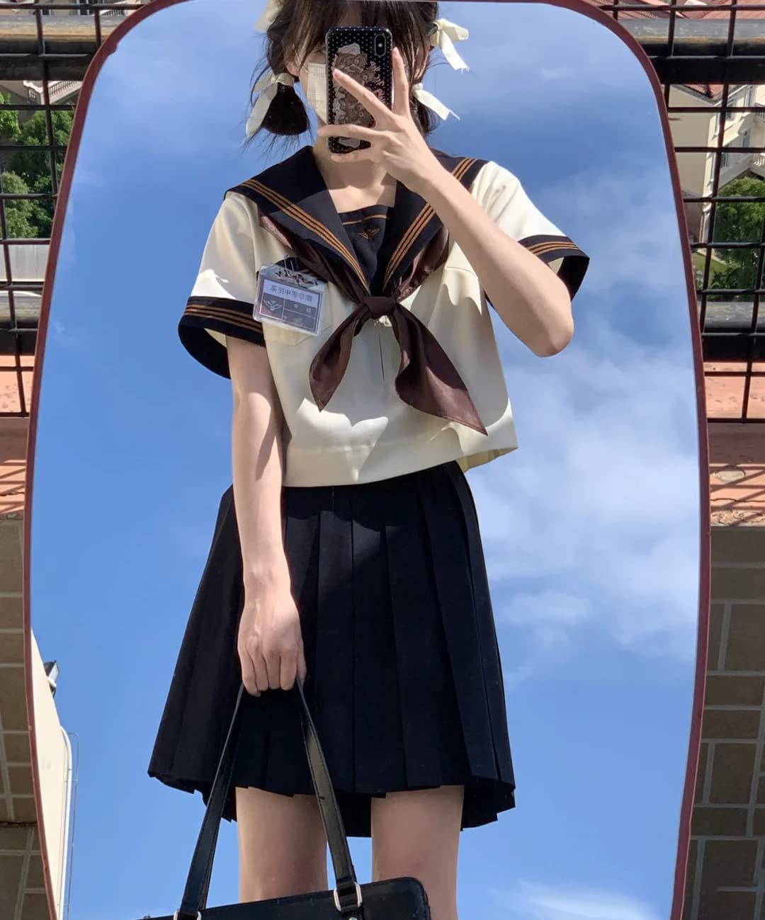 Amazon.co.jp: [小松丸] セーラー服 長袖 茶色人気 学生服 上着下着