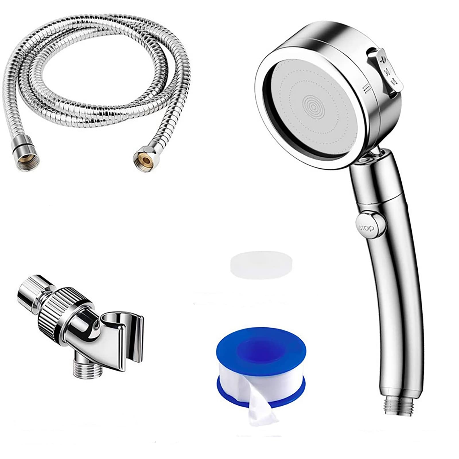 Pommeau de douche puissant contre le manque de pression avec effet pluie