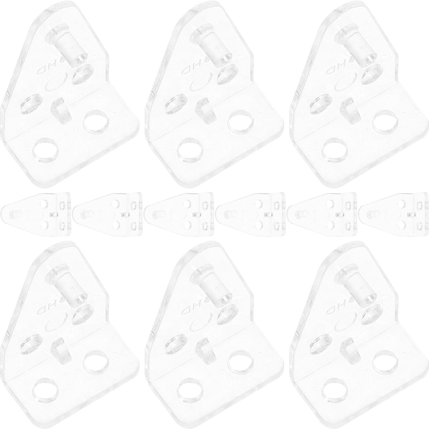 DECHOUS 12pcs Blind Positioning Hook Curtain Holders for Drapes Clear Stand Plastic