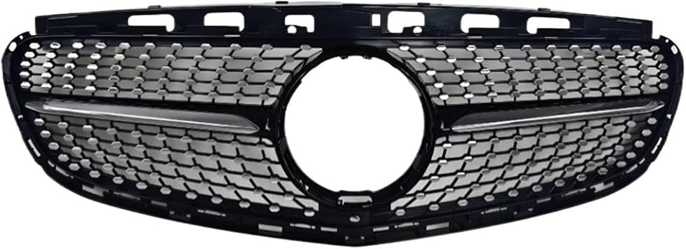 Compatible For Benz E Class W212 2013-2015 GT Diamond Style Middle Mesh Front Bumper Grille Grill Grid Body Kit Tuning Accessories13-15 Stars Black