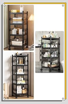 【meimilk】【美品】すきま収納ワゴン meimilk】【美品】すきま収納ワゴン スキマ収納ワゴン｜B