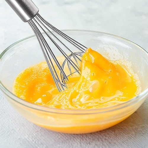 Miniatura 4 de Paquete de 3 batidores de globos de 9, 10, 12 pulgadas, batidor de alambre de doble globo, batidor de batidor de huevos, batidor de acero inoxidable