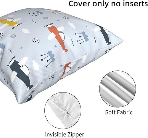 Miniatura 3 de Aimeryup Throw Pillow Covers 16x16 Inch Plane Sky Decorative Pillow Covers Cushion Covers cojines decorativos para sala Pillow Cases Cute Throw