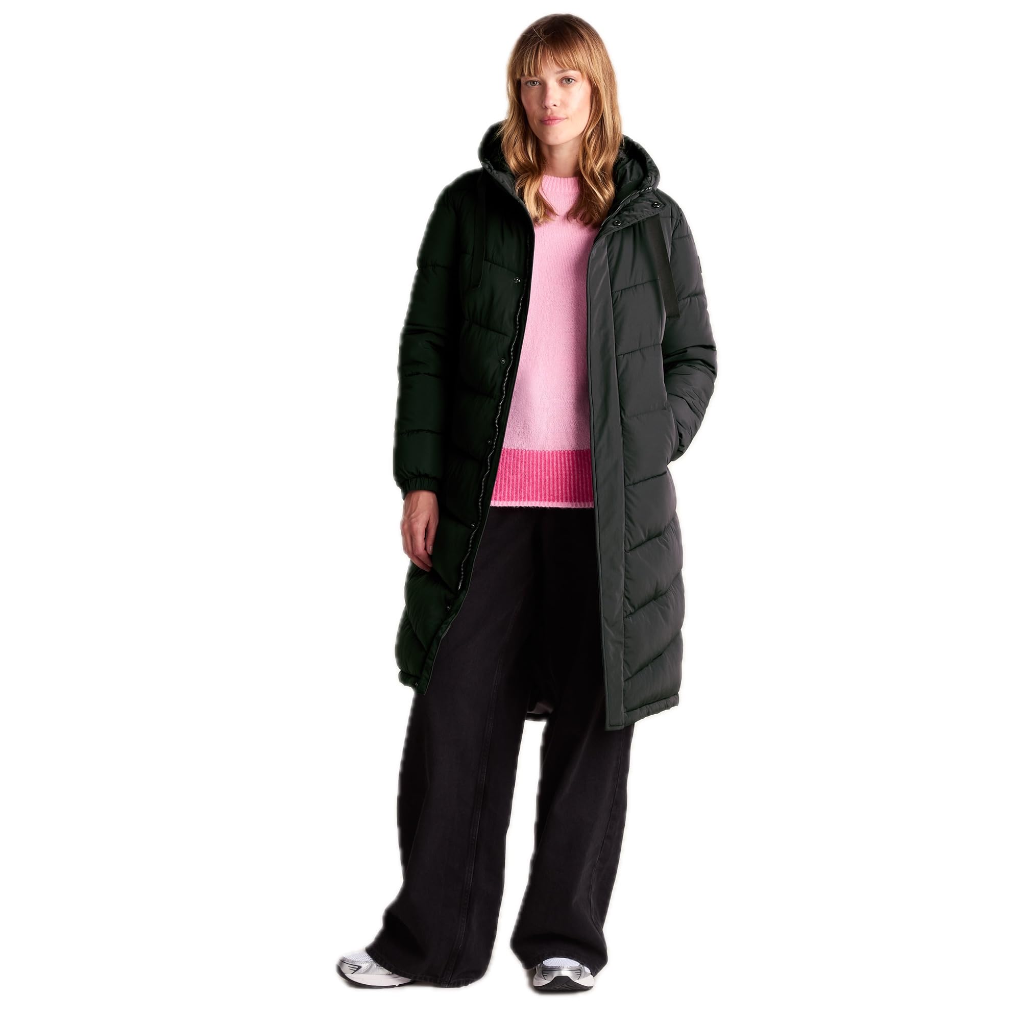 TOG24 Raleigh Womens Quilted Puffer Extra Long Coat Winter Hood
