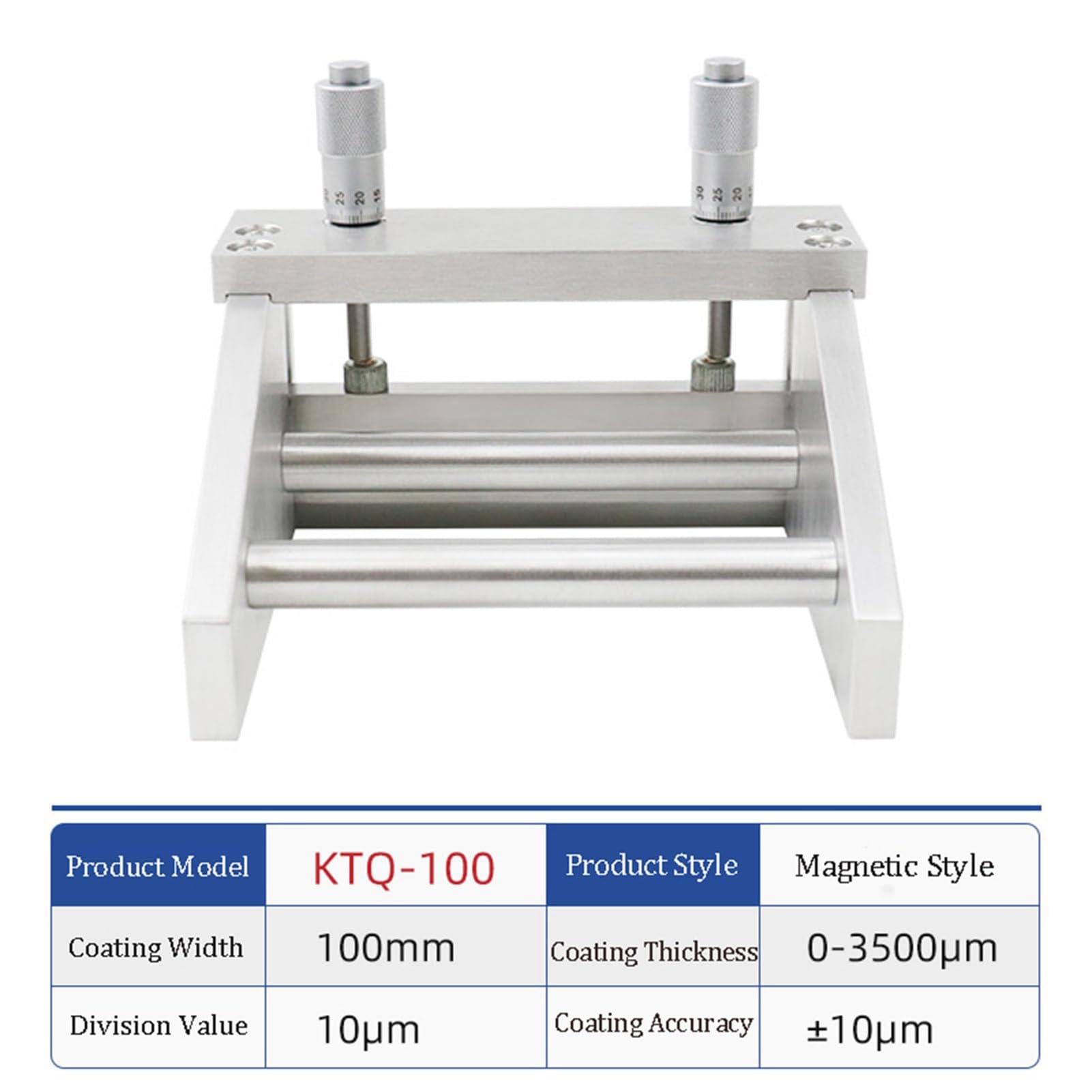 Aplicador de película ajustable, medidor de grosor de película húmeda de alta precisión 0-3500 um, anchos versátiles para evaluación y control de revestimiento, ideal para laboratorios y talleres