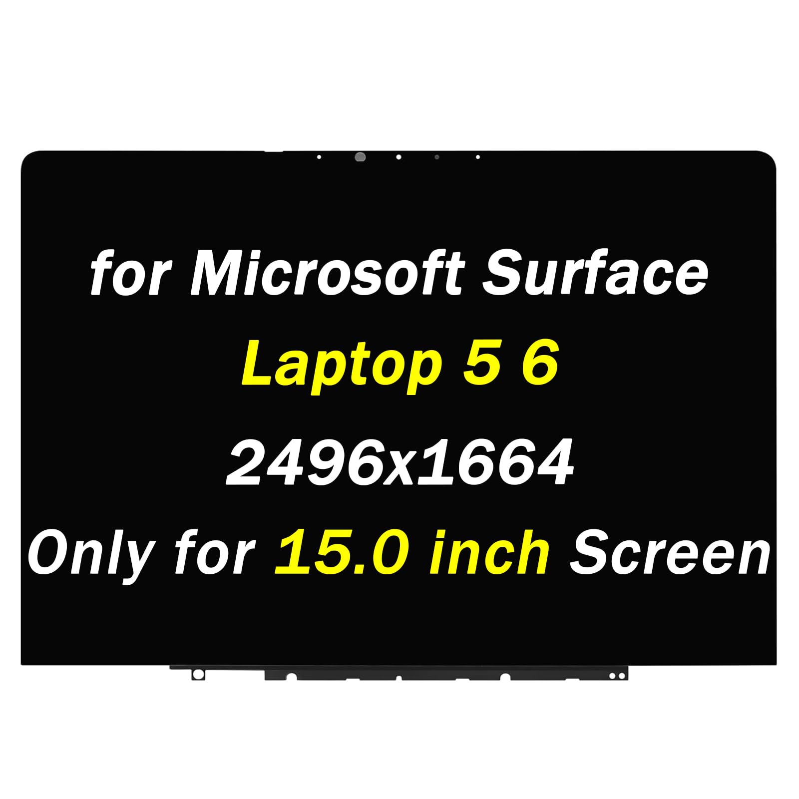 Replacement for Microsoft Surface Laptop 5 1978 1979 (2022) LCD Display for Surface Laptop 6 2035 (2024) 2496x1664 15.0" LED LCD Touch Screen Digitizer Assembly (Only for 15.0 inch Screen)