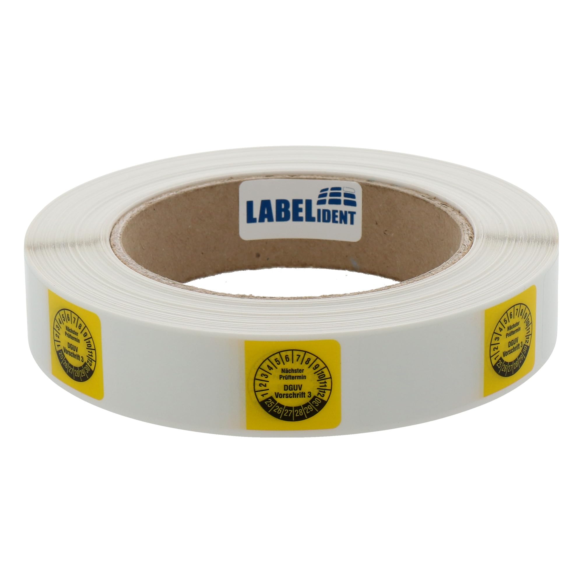 Kabelprüfplaketten 2025-2030 | Gelb-Schwarz | Für Produktbild-Vorschau 5