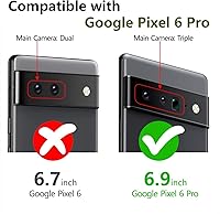 Vista 2 de Funda para Google Pixel 6 Pro con armadura atril anillo magnético resistente de grado militar a prueba de golpes para Pixel 6 Pro Phone Case (negro)