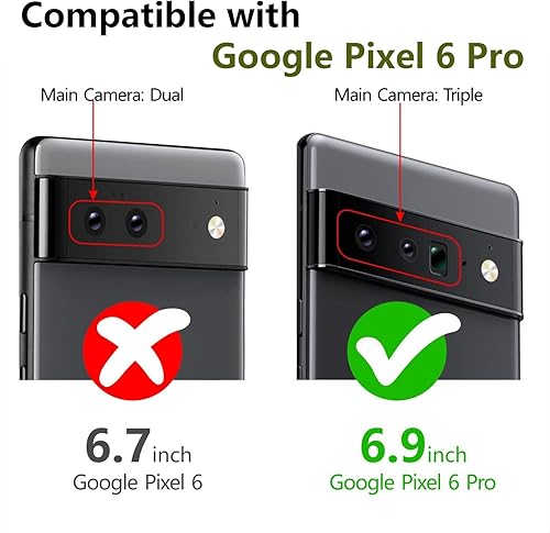 Miniatura 2 de Funda para Google Pixel 6 Pro con armadura atril anillo magnético, resistente protección de grado militar a prueba de golpes para Pixel 6 Pro funda