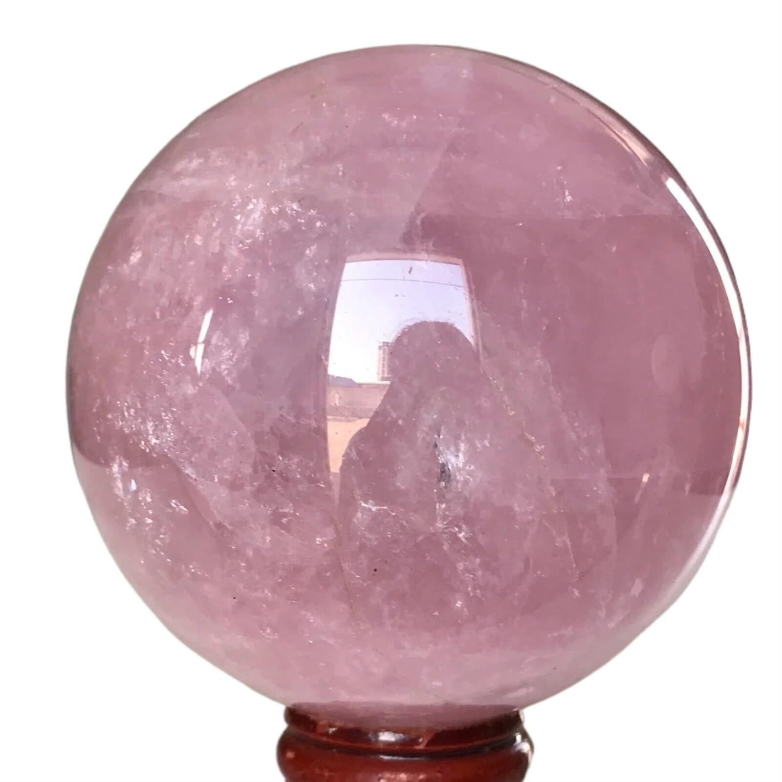 BKGWCSOR Stone Magic Crystal Ball Rose Quartz Home Office Decor Gift(500-600g)