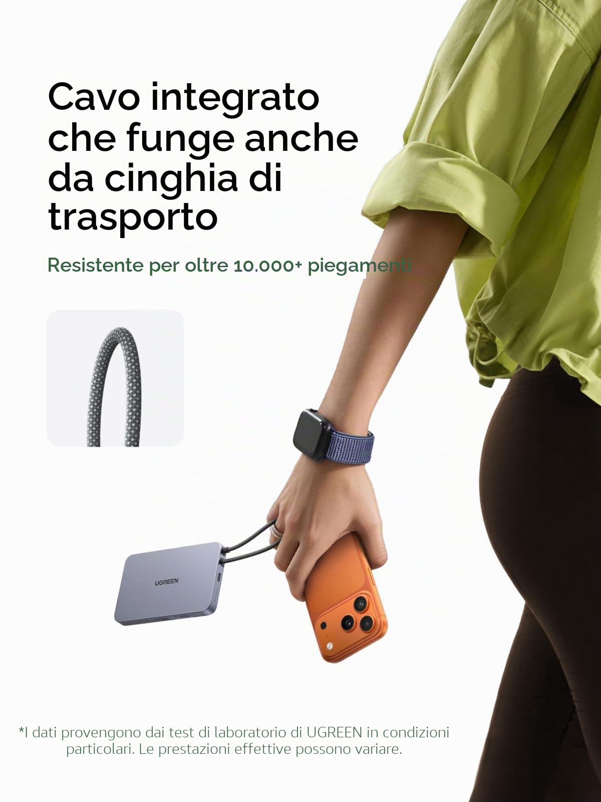 UGREEN MagFlow Air Qi2 15W Batteria Esterna Ultrasottile 10000mAh Cavo USB C PD 30W Compatibile con MagSafe per iPhone 17 16 15 14 13 12 Air Plus Pro Max Power Bank Carica Magnetica (Grigio)