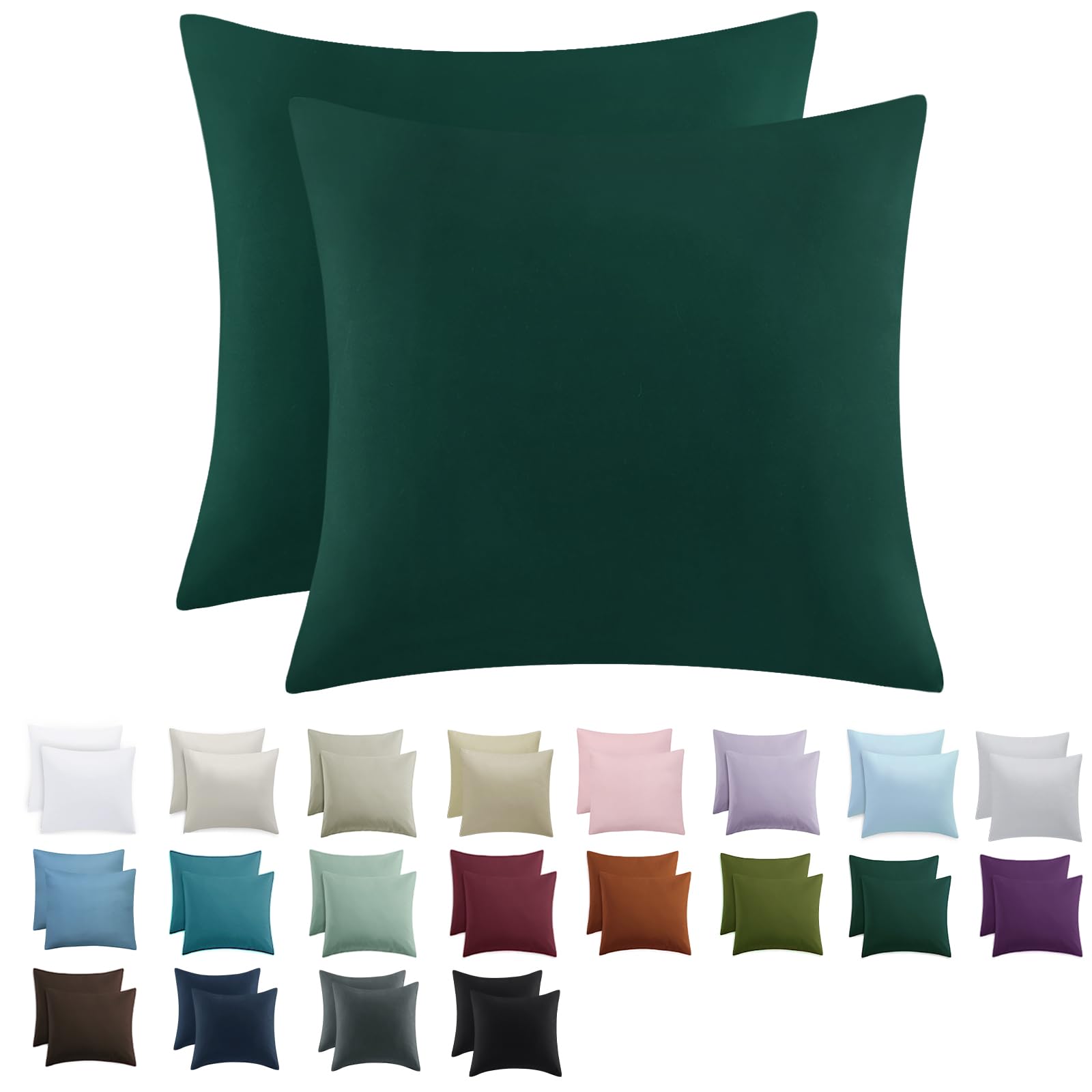 Tifschlaf Kissenbezug 2er Set - Kopfkissenbezug mit Reißverschluss aus Mikrofaser Weich, Pillow Case