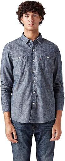 Levi's Men's Solid Slim Fit Shirt Indigo
