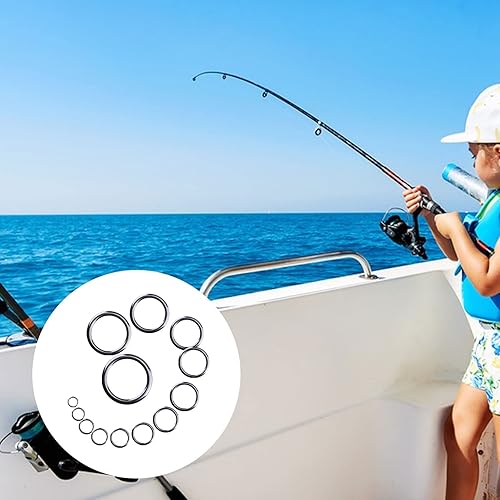 Miniatura 3 de 130 guías de caña de pescar, anillo guía de pesca de cerámica, kit de reparación de puntas de caña de pescar, kit de repuesto de ojos de caña de