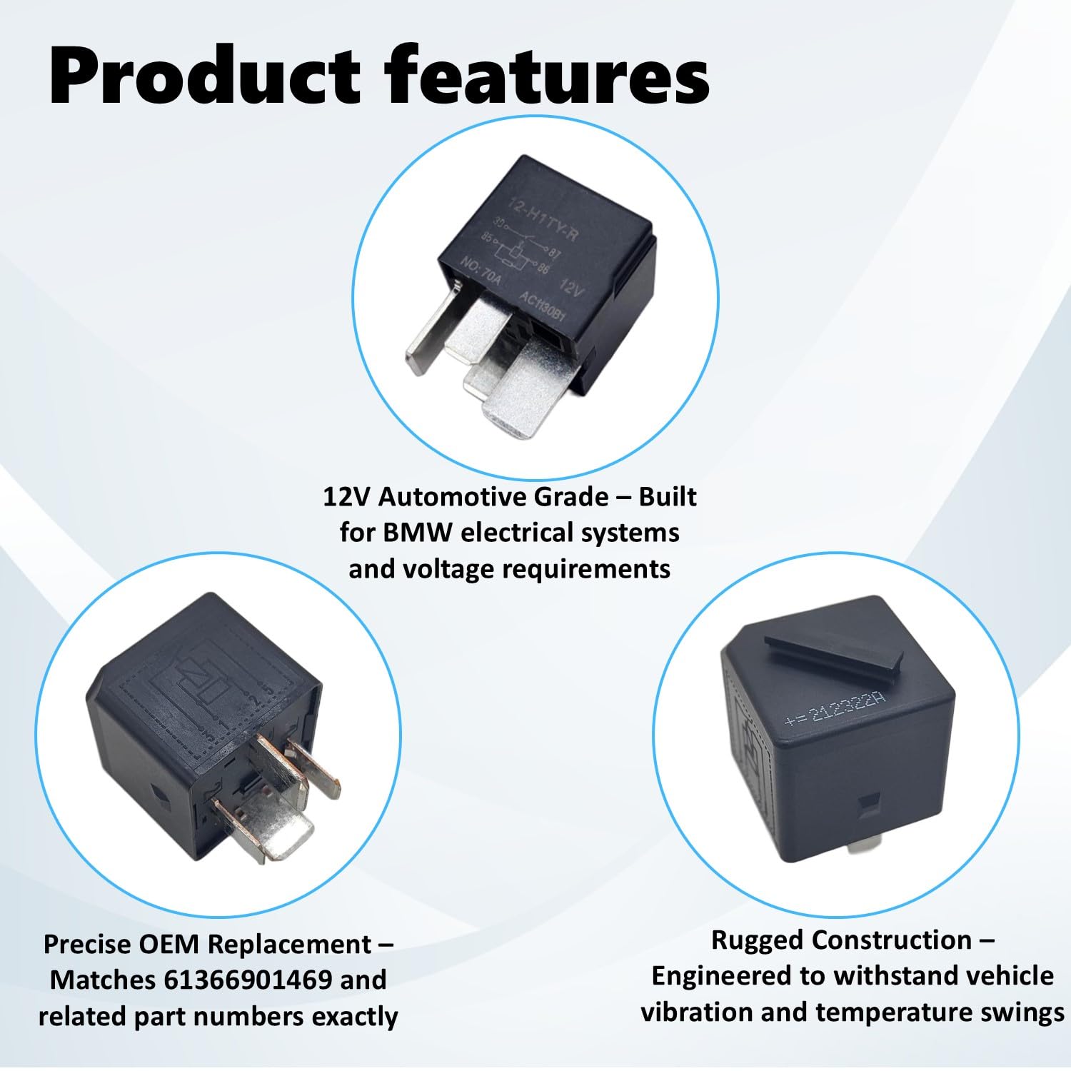 Relais Automobile CA1A-DC12V-N 12V 4 Broches, 1 Pièce, ACA1213