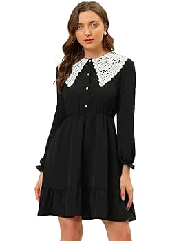 GRIS Puritan Collar Dress L グリ　ワンピ SLY | COLLARED PLEATS HG ショートワンピース (ワンピース(ミニ