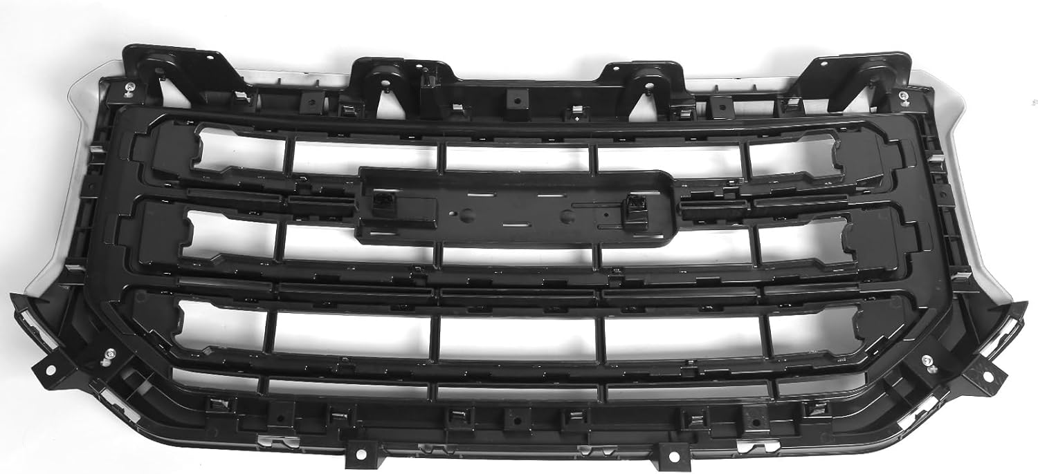 Front Bumper Grill for GMC Sierra 1500 2016-2018 Matte Black and Chrome Grille