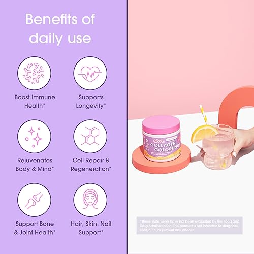 Miniatura 3 de Obvi Polvo de péptido de colágeno de calostro  Péptidos de colágeno múltiple con calostro bovino alimentado con pasto  Apoya la salud intestinal,