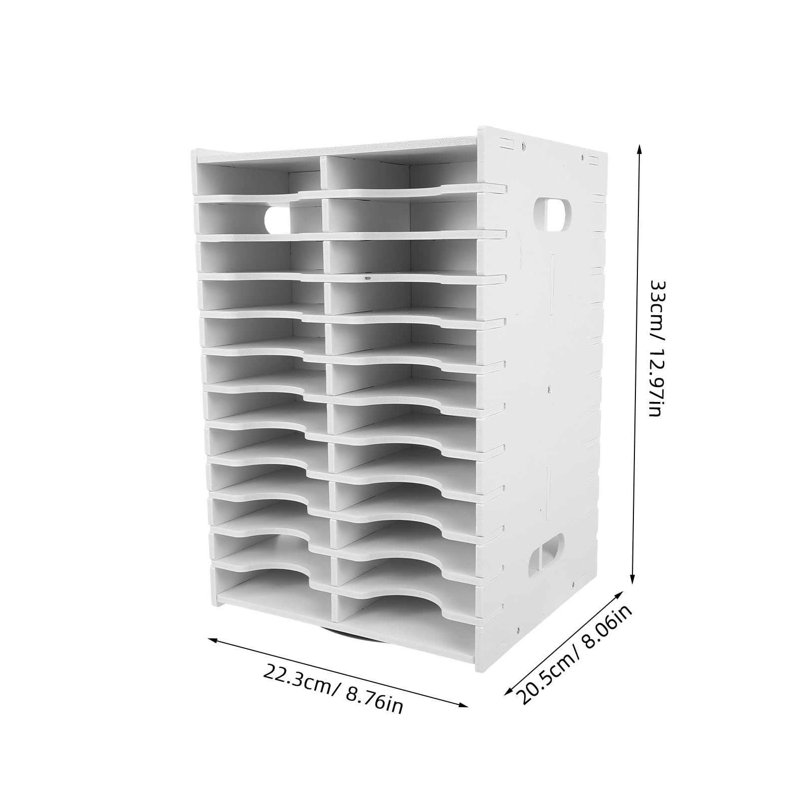 Homoyoyo Supporto per Tampone di Inchiostro da 48 Slot - Supporto per Tampone di Timbro - Vassoio Girevole a 360 Gradi di Grande Capacità per Forniture Artigianali 12,99x8,78x8,07 Pollici