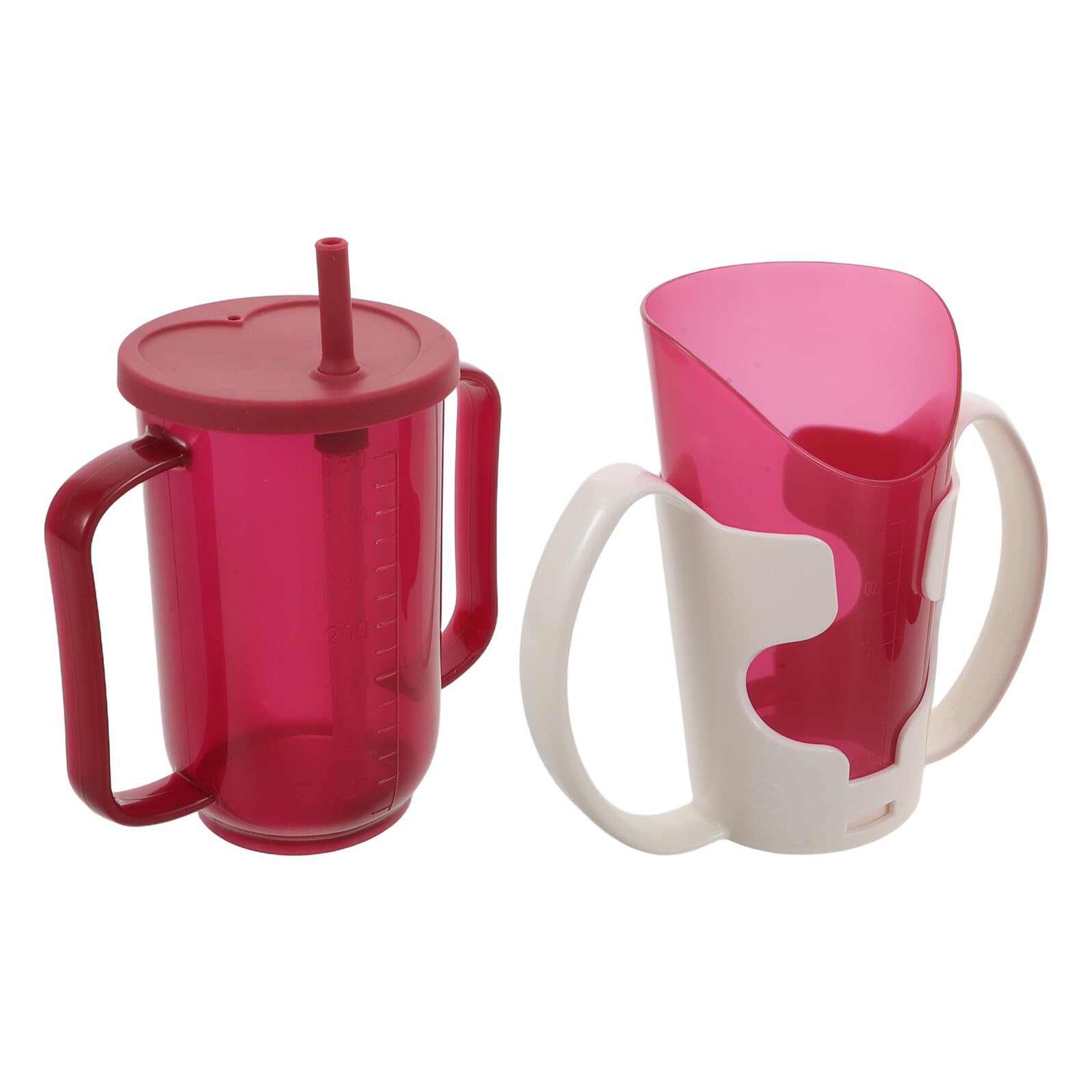 Veemoon 2 Tazze per Anziani Beccuccio Antigoccia da 250 Ml Bicchiere Anti-Rovesciamento per Disabili e Assistenza Disfagia Tazze per Bere Ergonomiche e Facili da Pulire per Adulti